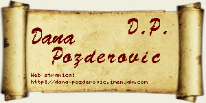 Dana Pozderović vizit kartica